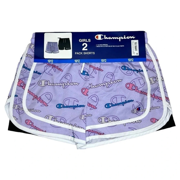 Champion Girls 2 Pack of Shorts Sizes 10/12 & 14/16 - Picture 1 of 6